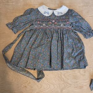 Sweet POLLY FLINDERS Floral Vintage Cotton Dress 24 Mos.